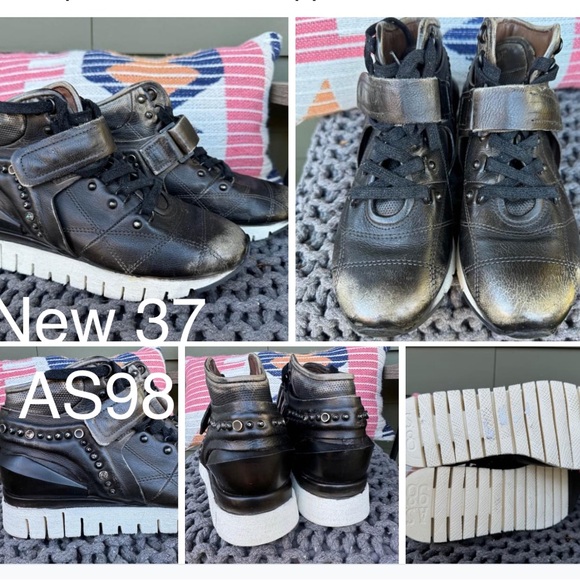 NEW AS98 37 DISTRESSED ICE DYNASTAR EMBELLISHED SNEAKERS best for 6.5-7 US. - Picture 2 of 6